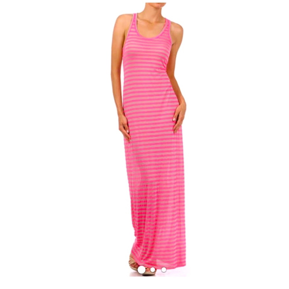 🆕 NWT! Trucci Pink Cover Up Maxi Dress 🌸👙🌺💓